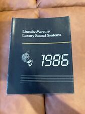 1986 Lincoln Sound Systems Automotive Dealer Brochure picture