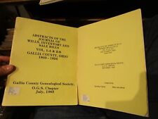 2 Abstracts Journal Wills Sales Gallia County Ohio Gallipolis Genealogy Records picture