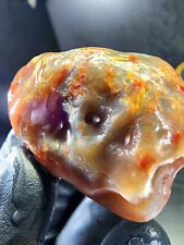 Purple Dendritic Lake Superior Eye Agate Nodule In Tri Color Chalcedony 2.3oz picture