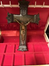 Salem, MA Antique Crucifix S&Co Stamped 100 From Old Local Church picture