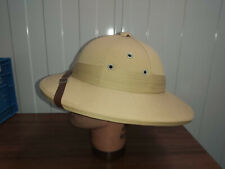 FRENCH COLONIAL PITH HELMET - WW2 PACIFIC WAR, MARINE - COSPLAY STEAMPUNK picture