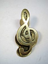 Penco New Bredford Mass Brass Treble Clef Music Note Clip-Can Be Hang on Wall 4
