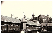 RPPC Postcard Chapel Bridge Lake Lucerne Switzerland 1966 picture