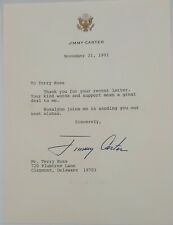 President Jimmy Carter 1991 Signed Letter picture