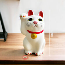 Lucky Cat Maneki Neko Gotokuji Temple Size #5, Tall 5 inch picture