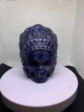 Sodalite Skull With Headdress Carving picture