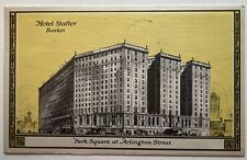 Vintage Hotel Statler Boston, Mass Linen Postcard Posted 1943 Features 1c Stamp picture