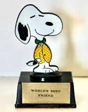 Vintage Peanuts Trophy Award Aviva statue WORLD'S BEST FRIEND picture