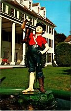Wallingford Vermont VT Boy With Leaking Boot Statue Postcard picture