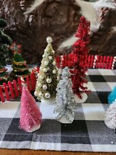 Dept 56 Village Accessories -7 Assorted Size Trees picture