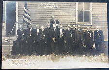 Mint USA Real Picture Postcard Civil War GAR Veterans Anadilla NY 1911 picture