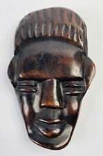 Vintage 7” Haitian African Crafted Wooden Face Wall Hanging Art picture