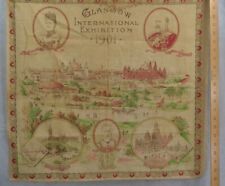 Glasgow 1901 Exhibition Fair Queen Alexandra King Edward handkerchief original  picture