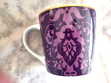 Starbucks Coffee Coffee Mug Cup 2004 Purple Brocade Pattern NWOT Gold Gift beau picture