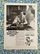 Vintage 1969 Harris Trust & Savings Bank Print Ad Chicago Illinois picture