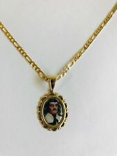 Jesus Malverde Medalla y Cadena Figaro Gold Filled picture