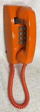 Vintage ITT 2554 Series ORANGE Push Button Touch Tone Wall Mount Telephone picture