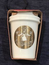 NWOT Starbucks 2015 gold logo coffee cup ornament 1912 Pike Place Market picture