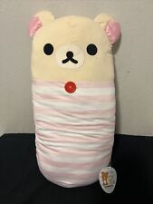 San-X Rilakkuma Korilakkuma Pillow Plush Big Super Soft Pink From Japan 22”x11” picture