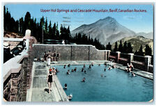 1937 Upper Hot Springs Cascade Mountain Banff Alberta Canadian Rockies Postcard picture