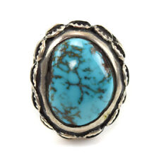 Tom Weahkee - Zuni Turquoise and Silver Ring, Size 7.5, c. 1960s picture