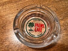 Vintage Palms Cafe Glass Ashtray Columbus Indiana Rare Barware picture