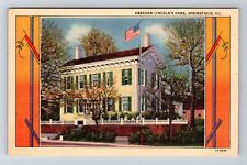 Springfield IL-Illinois, Abraham Lincoln's Home, Vintage Postcard picture