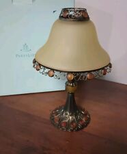 Vintage PartyLite Paris Retro Tea Light Candle Holder Lamp Amber Shade New/ Box picture