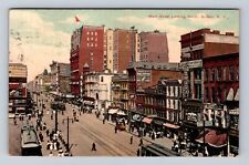 Buffalo NY-New York, Main Street Looking North, Antique Vintage Postcard picture