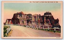 Postcard SD The Castle On Cedar Pass Bad Lands Vintage Linen View F2 picture