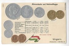 Hungary Embossed Coin Postcard picture