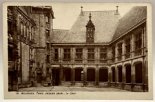 RPPC Jacques Coeur Palace, Courtyard, Bourges, France, Vintage Photo Postcard picture