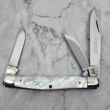 VINTAGE QUEEN STEEL KNIFE #57 MOTHER OF PEARL HANDLES EARLY KNIFE c1960s - 1970 picture