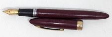 Vintage 1950s Sheaffer Admiral Snorkel Red Burgundy 14k Nib Fountain Pen M24 picture