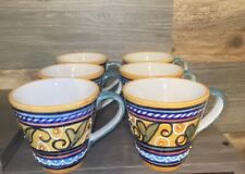 Set Of 6 Cardinal Inc. 10 0z Hand Painted Mugs picture