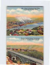Postcard Braddock Steel Mills Dooker's Hollow Bridge Pittsburgh Pennsylvania USA picture