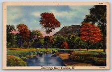Vintage Postcard POSTED Greetings from Galatia Illinois picture