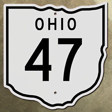 Ohio state route 47 Union City highway marker road sign diecut map outline 12