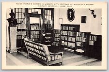 Postcard McKinley Memorial, Young People's Corner In The Library, Niles Ohio picture