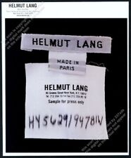 2002 Helmut Lang fashions clothes label close-up photo vintage print ad picture