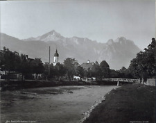 Stem & Co, Germany, Garmisch, Parthia with train tip vintage photomechanic picture