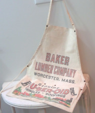 Vintage Carpenters Apron Ruberoid Baker Lumber Company Worcester Mass picture