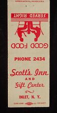1950s Scott's Inn and Gift Center Good Food Phone 2434 Inlet NY Hamilton Co MB picture