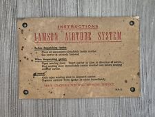 Lamson Airtube System Instructions Rare Original (Cold War, Militaria, Ephemera) picture
