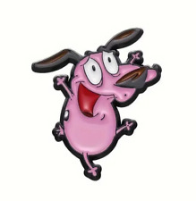COURAGE THE COWARDLY DOG PIN Celebration Enamel Brooch 90s 1990s Cartoon Toon picture
