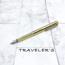 Japan Midori TRAVELER'S Notebook TRC Brass Short Fountain Pen picture