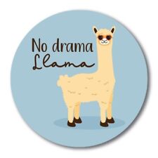Magnet Me Up No Drama Llama Drama Free Zone Funny Cute Magnet Decal, 5 Inch picture