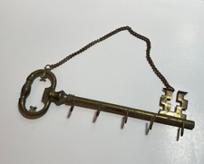 Solid Brass Ornate Skeleton Key Holder VTG 8.5