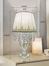Crystal Table Lamps Set Of 2 With Dimmer Switch,Elegant Crystal Bedside Lamps picture