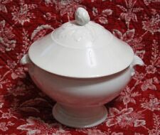 ONE OF THE NICEST ~ELEGANT FRENCH ANTIQUE SOUPIERE ~WHITE IRONSTONE SOUP TUREEN  picture